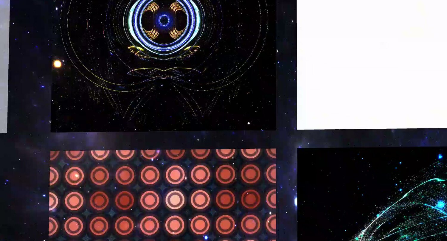On-device compute-shader library: dozens of galaxy, particle, fractal, cellular-automata and fluid simulations